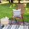 Gray & Cream Handloom Woven Outdoor Square Cushion
